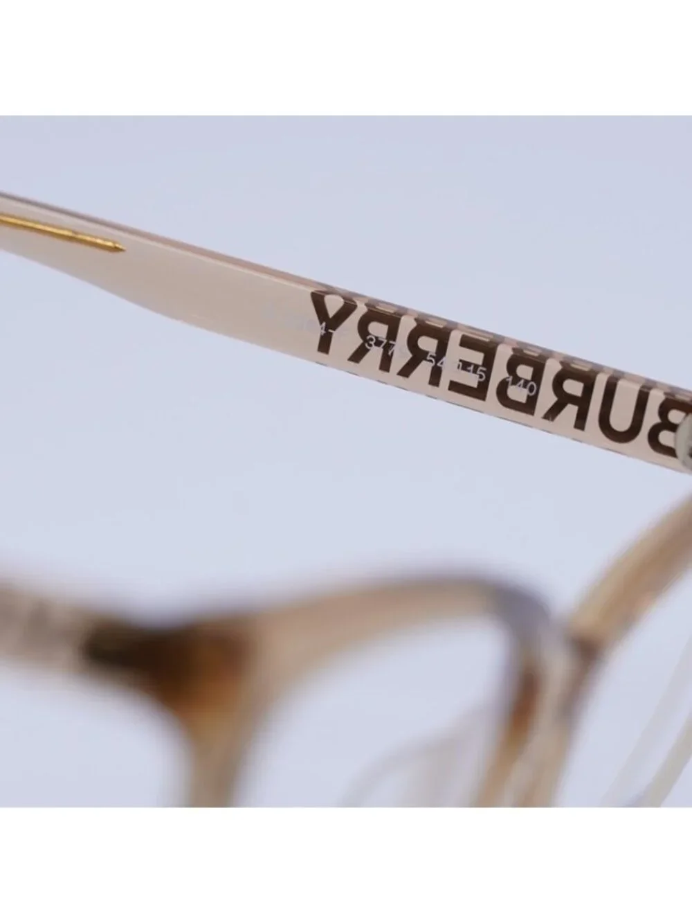 Burberry BE2364F 3779 Eyeglasses Transparent Brown 54mm Cat Eye Frame